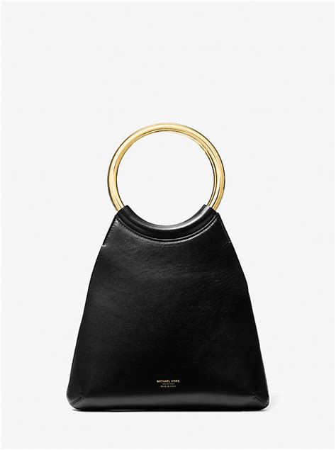 Ursula Small Leather Ring Tote Bag 